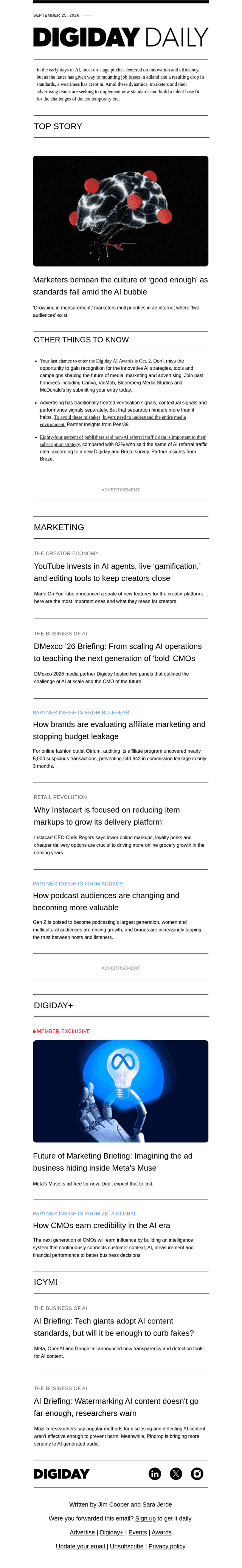 Digiday email from Fri, Sep 25, 2026