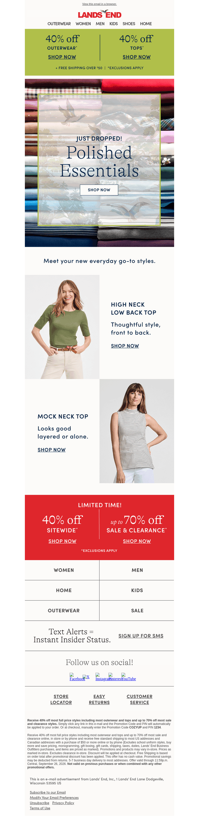 Lands' End email from Fri, Sep 25, 2026