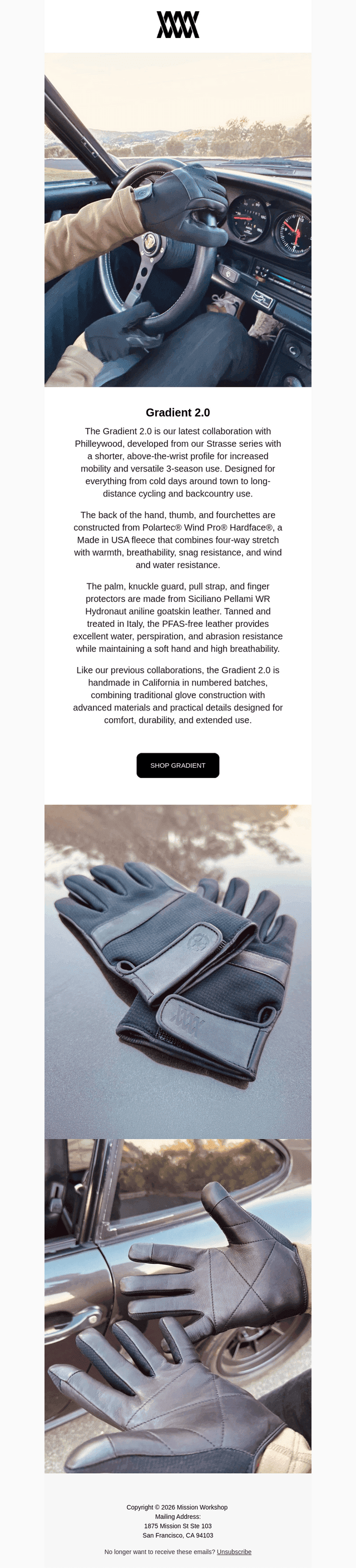 Mission Workshop email from Fri, Sep 25, 2026