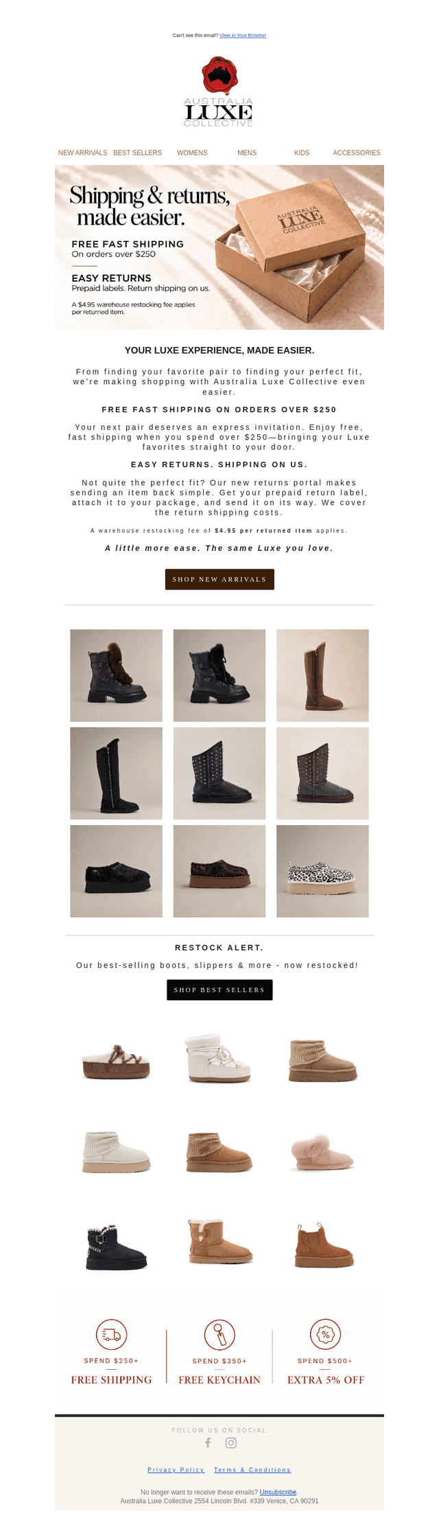 Australia Luxe Collective email from Fri, Sep 25, 2026