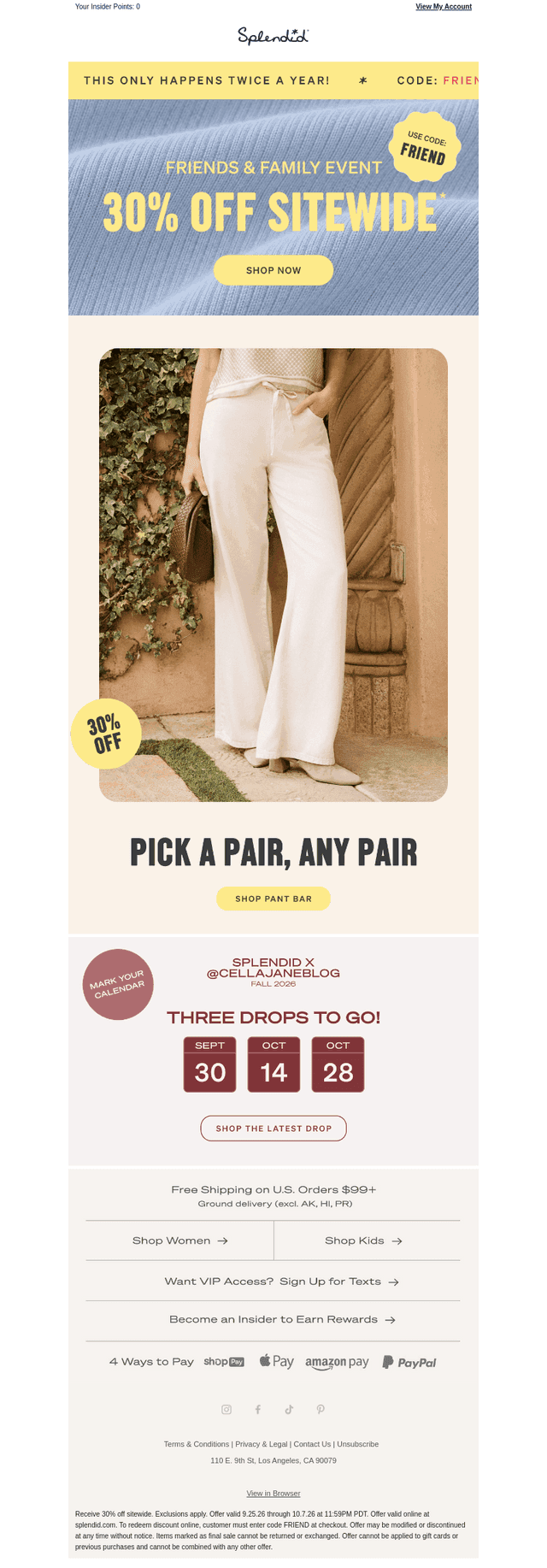 Pants at 30% OFF? Walk This Way.