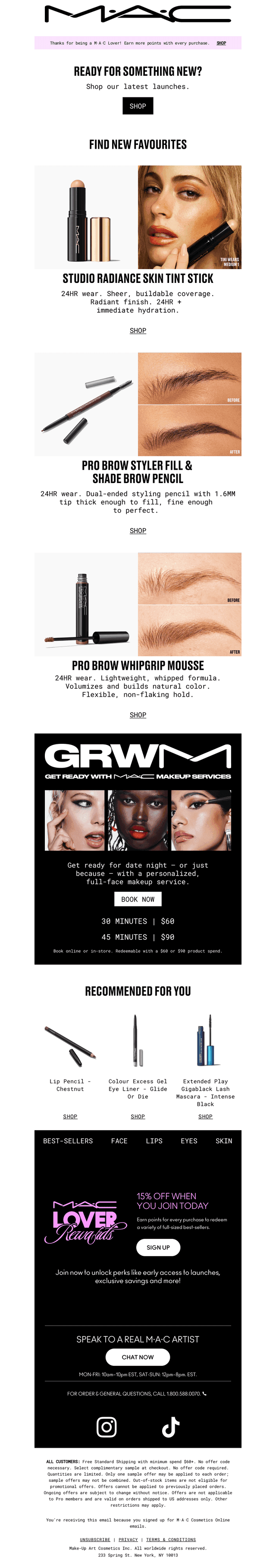 MAC Cosmetics email from Sat, Sep 26, 2026