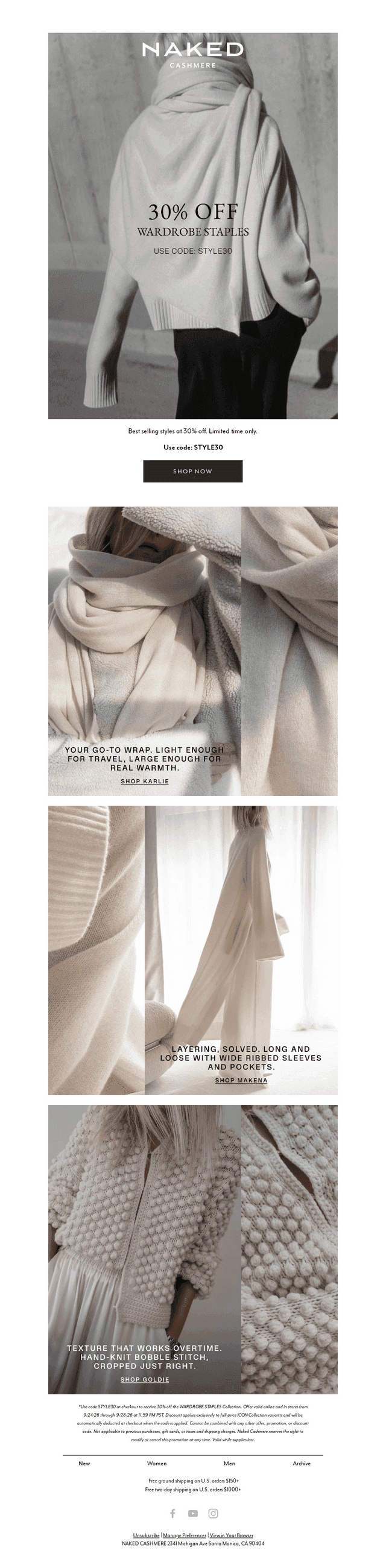 30% Off Layering Staples