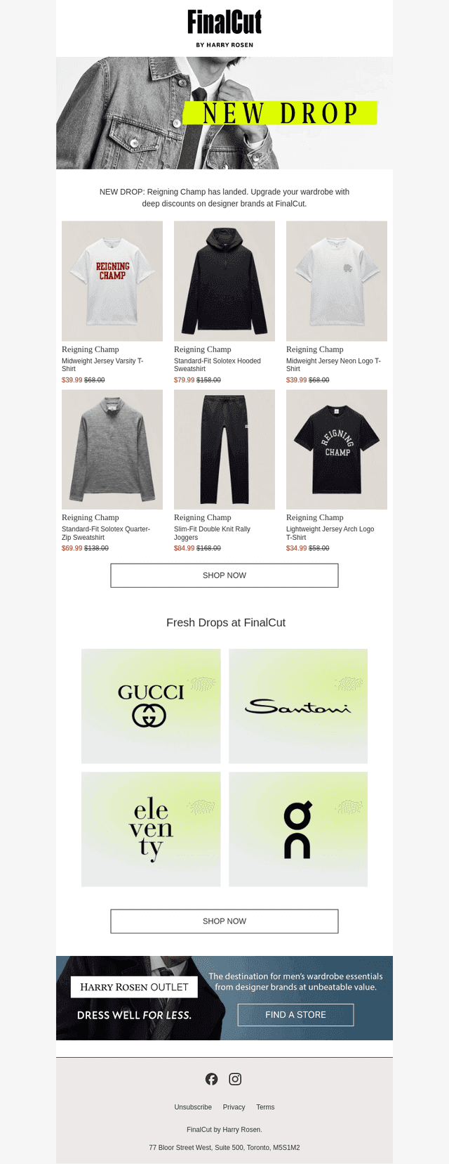 NEW DROP from Reigning Champ and More!