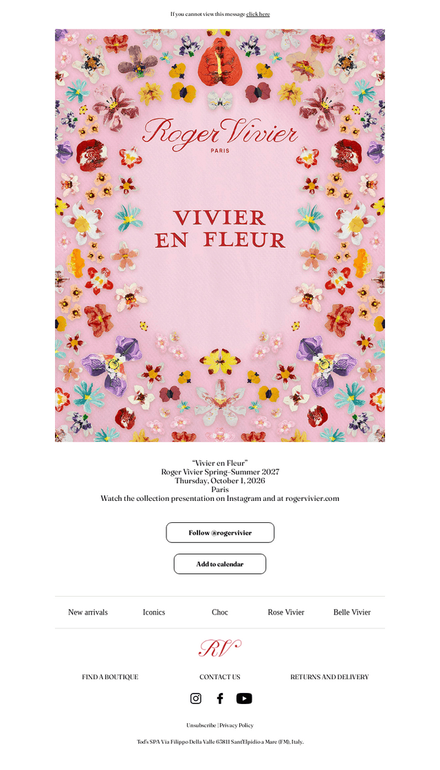Roger Vivier email from Sun, Sep 27, 2026