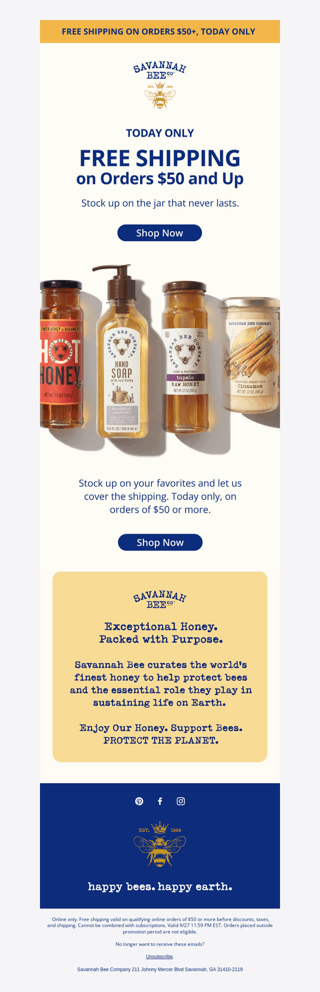 Savannah Bee email from Sun, Sep 27, 2026