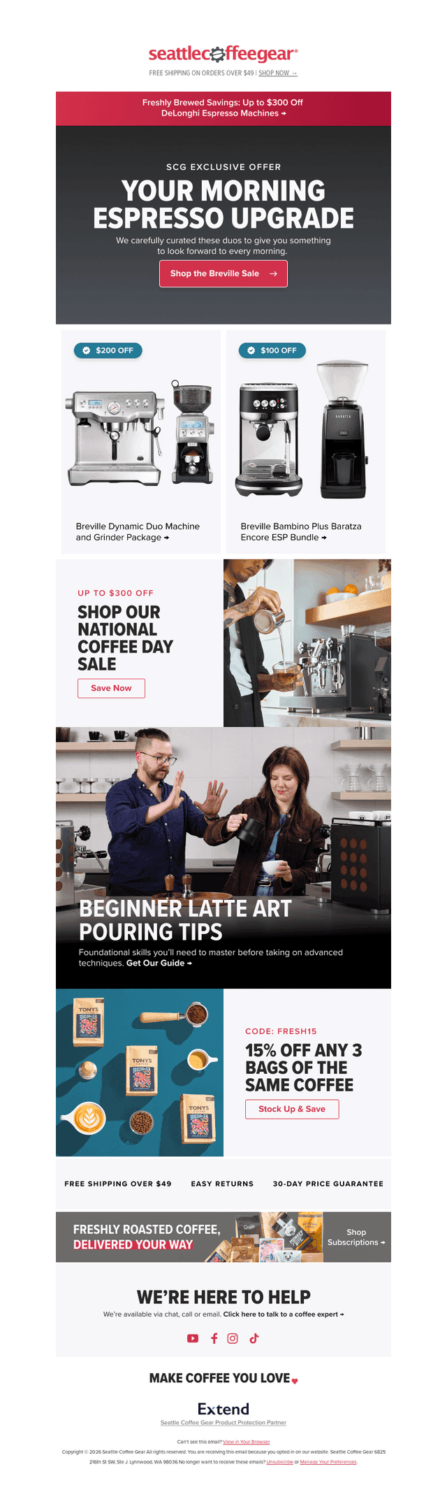 Seattle Coffee Gear email from Sun, Sep 27, 2026