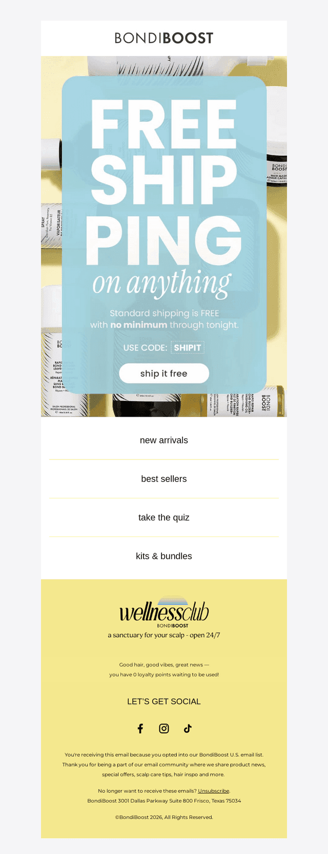 BondiBoost email from Sun, Sep 27, 2026