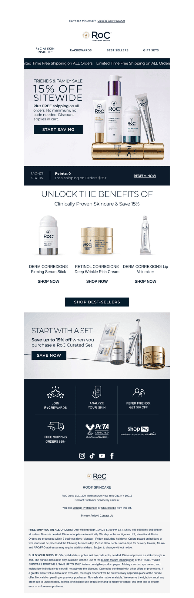 RoC Skincare email from Mon, Sep 28, 2026