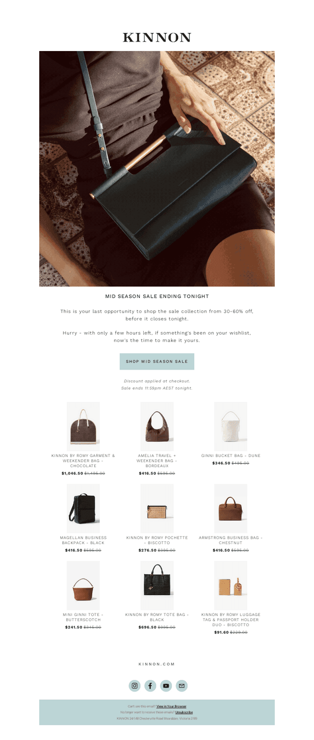 Kinnon Australia email from Mon, Sep 28, 2026
