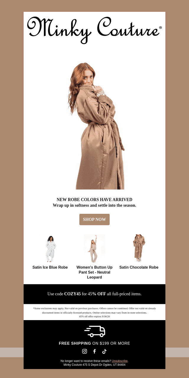 Fresh Robe Colors for a Cozy Fall!