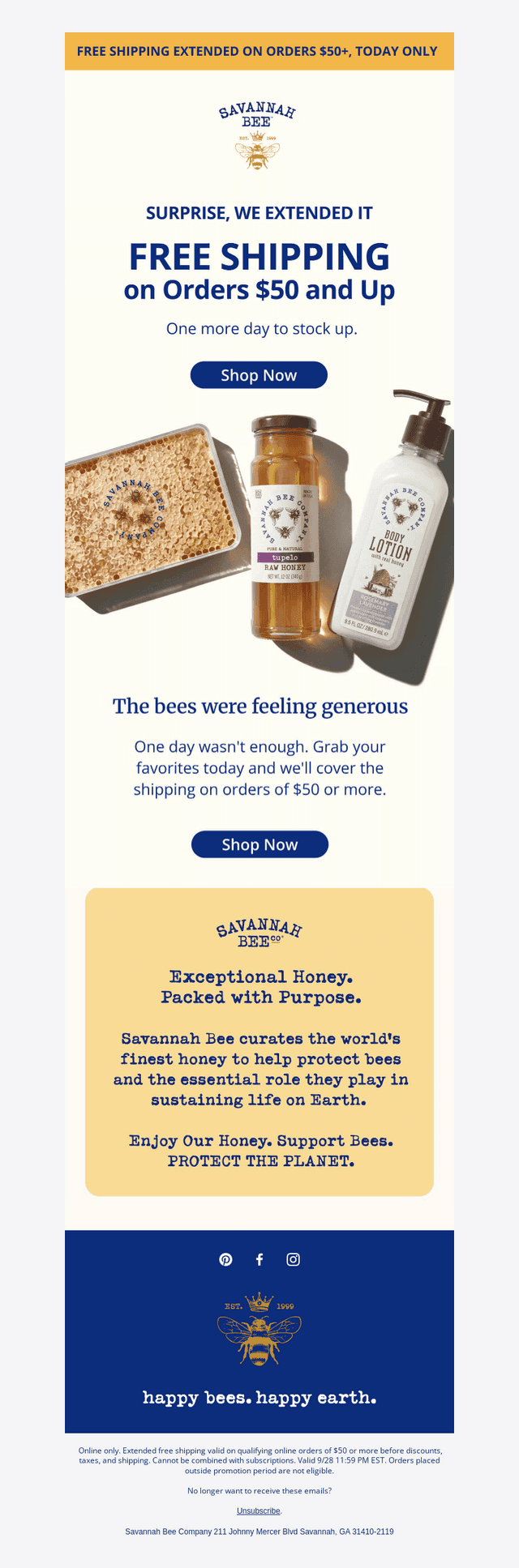 Savannah Bee email from Mon, Sep 28, 2026