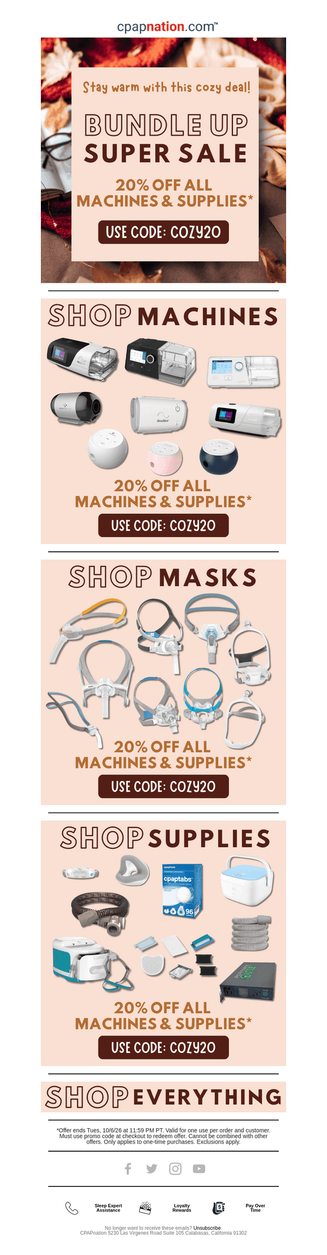Hello, Fall. Hello, 20% Off 👋