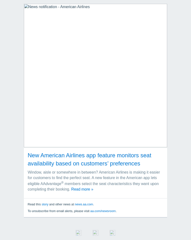 American Airlines email from Mon, Sep 28, 2026