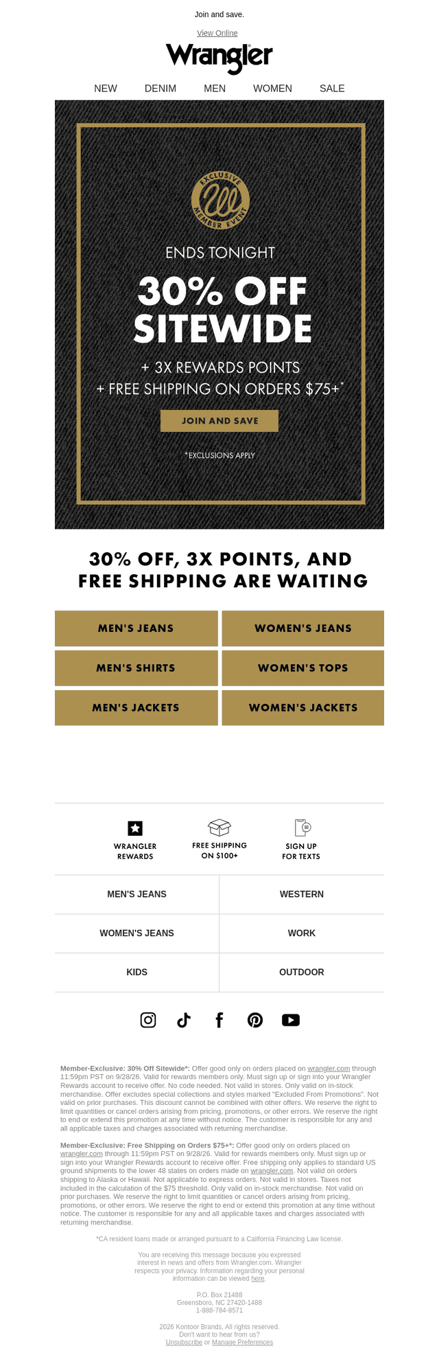 Ends tonight: 30% off for members