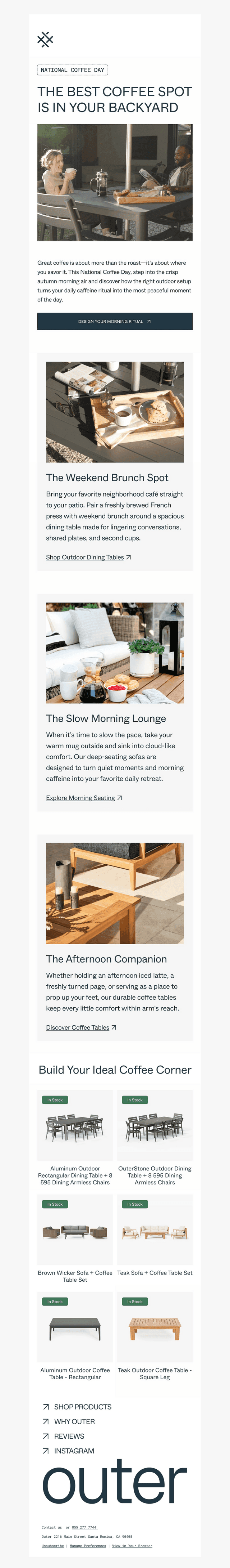 Happy National Coffee Day: Start Outside