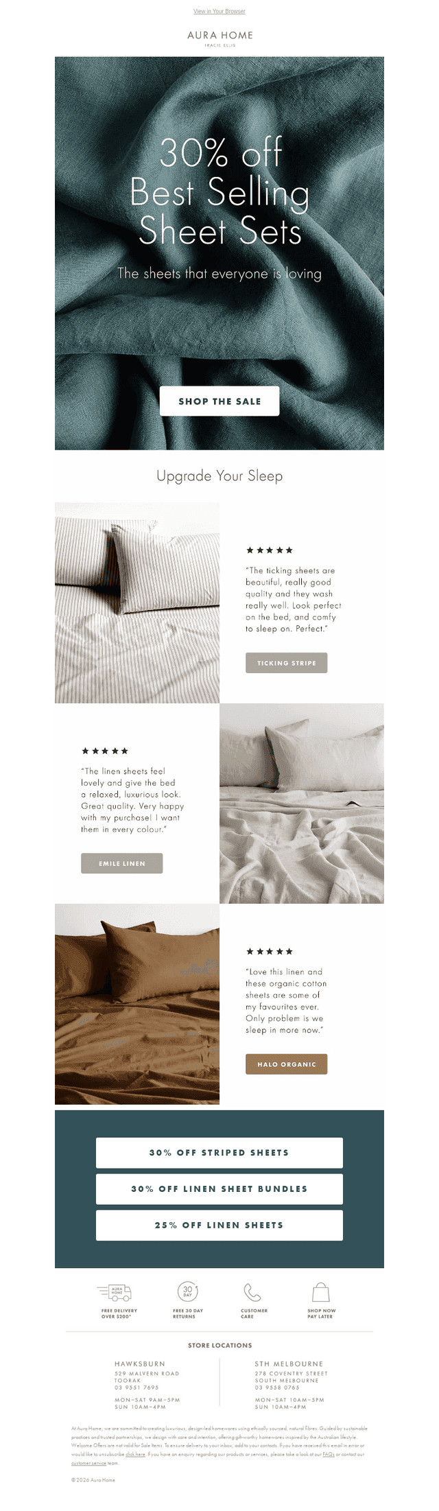 AURA home email from Mon, Sep 28, 2026