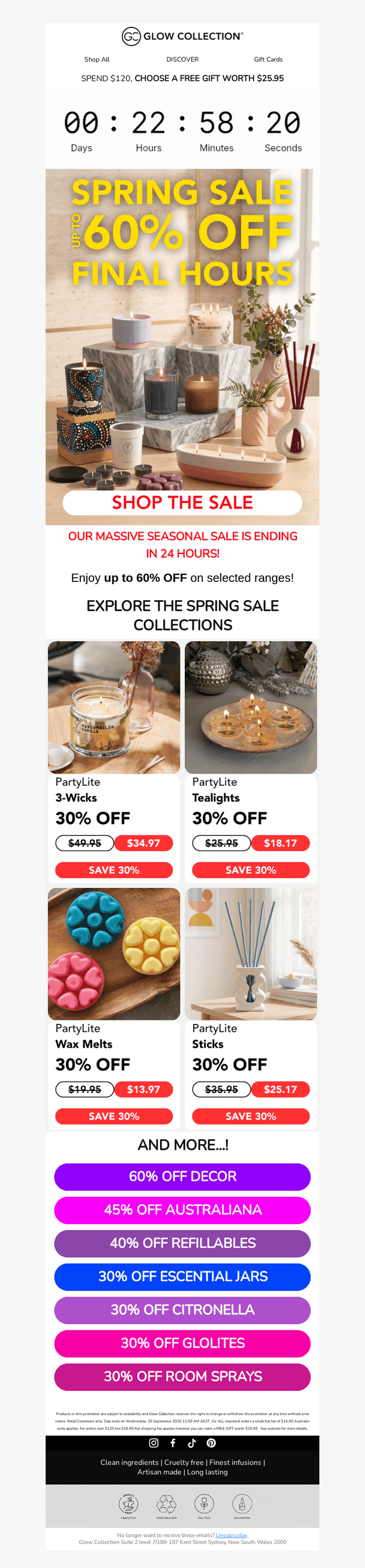 Glow Collection email from Tue, Sep 29, 2026