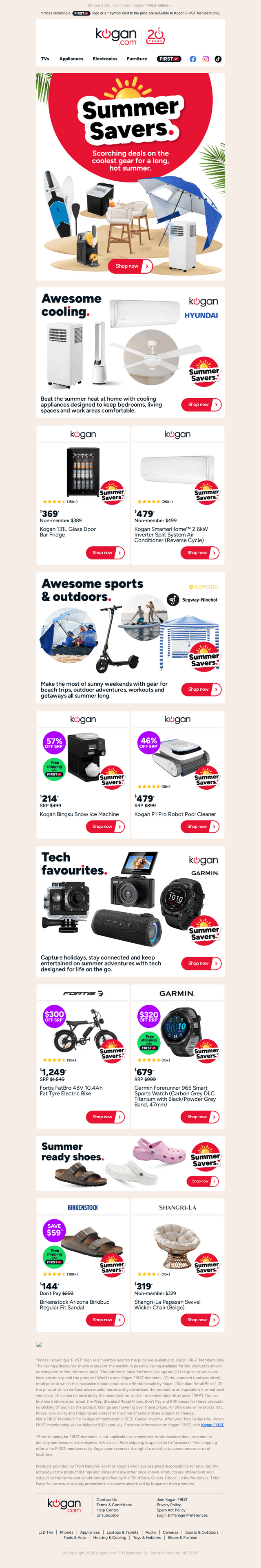 Kogan.com email from Tue, Sep 29, 2026