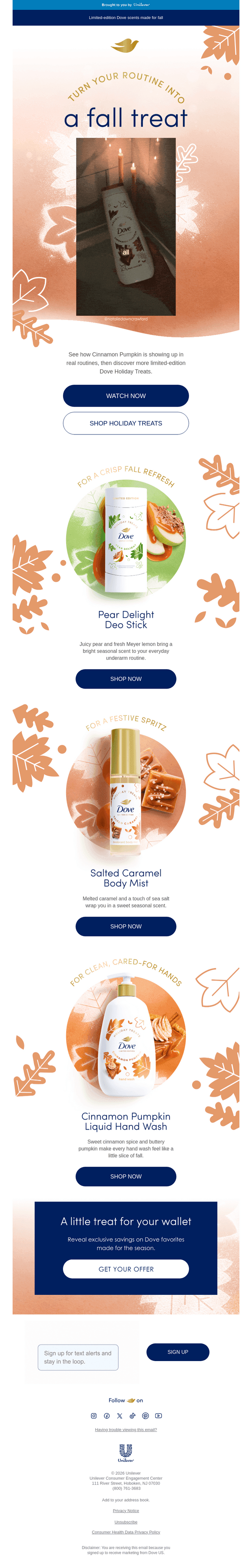 Dove email from Tue, Sep 29, 2026