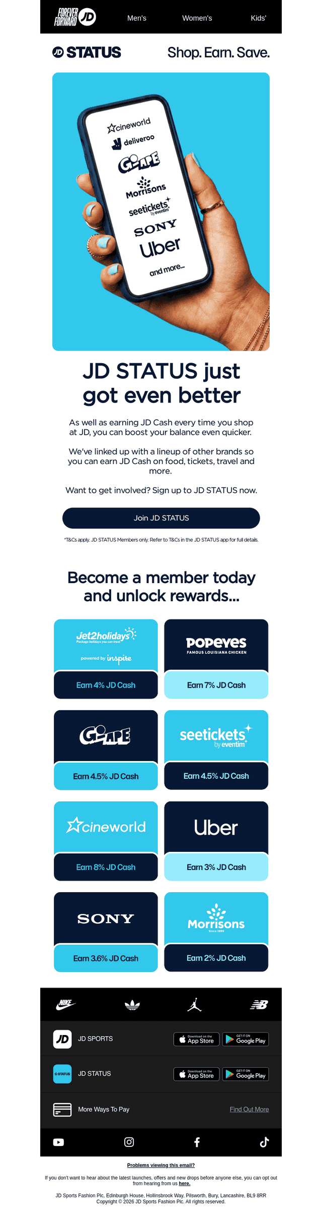 JD Sports email from Tue, Sep 29, 2026