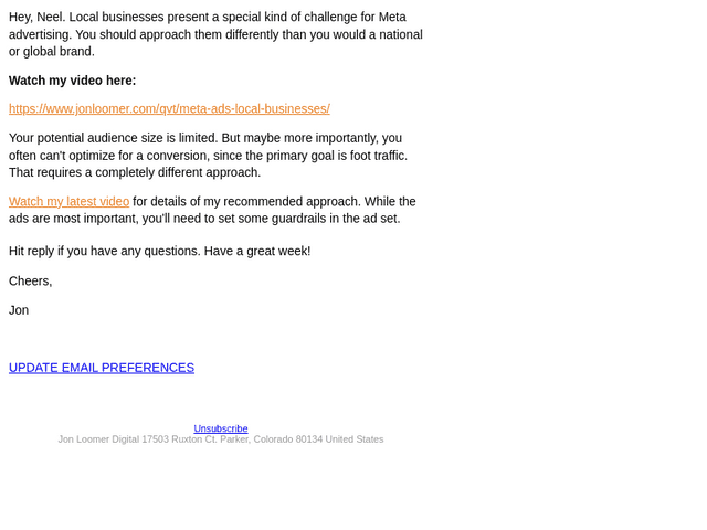 Meta ads for local businesses