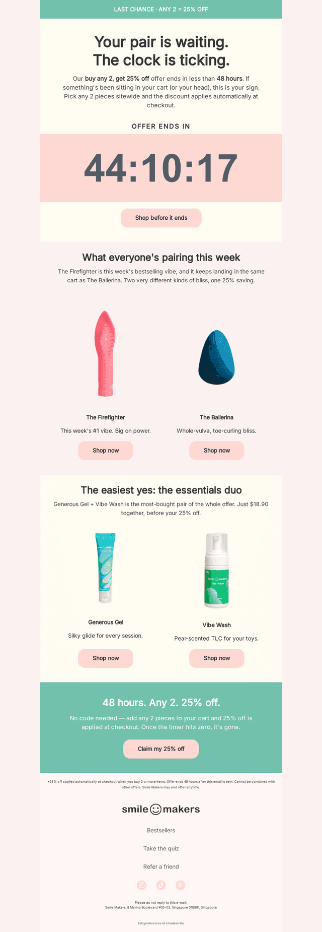 Smile Makers Collection email from Tue, Sep 29, 2026