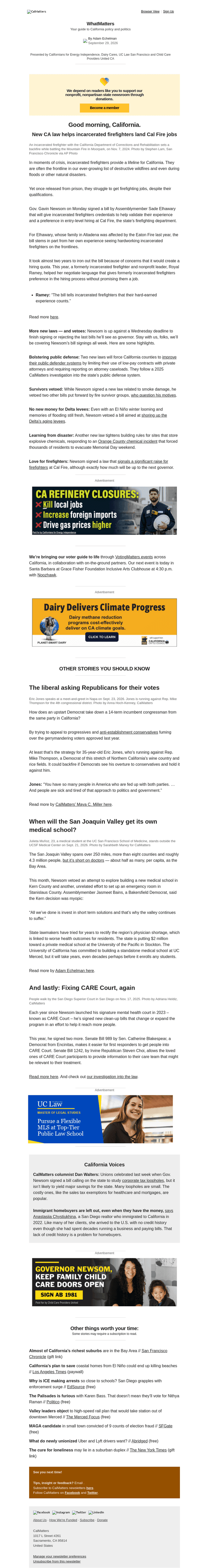 Calm email from Tue, Sep 29, 2026