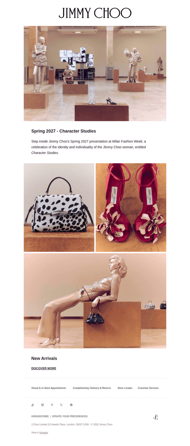 Jimmy Choo email from Tue, Sep 29, 2026