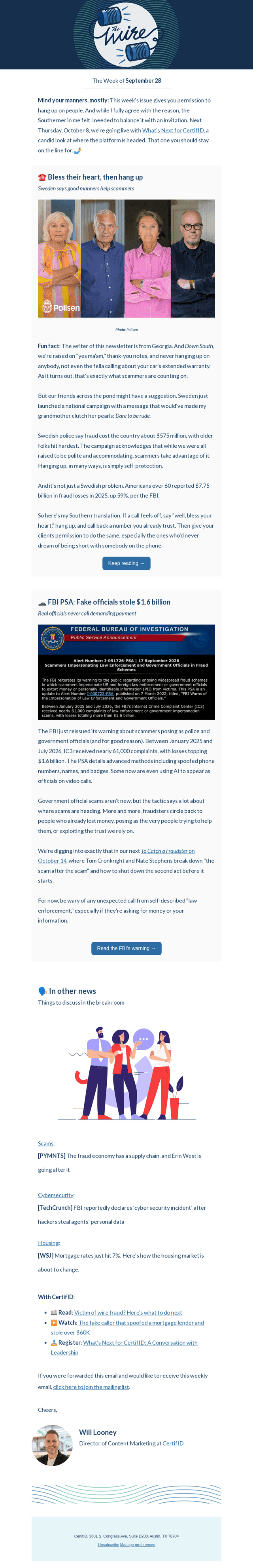 CertifID email from Tue, Sep 29, 2026