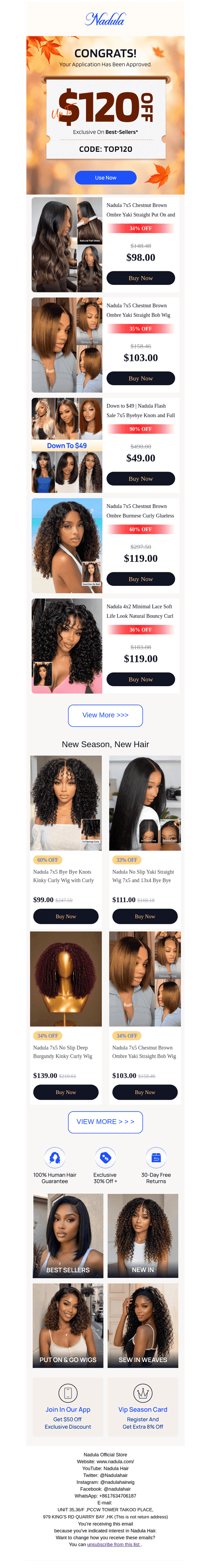 Nadula Hair email from Tue, Sep 29, 2026