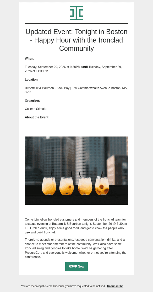 Ironclad email from Tue, Sep 29, 2026