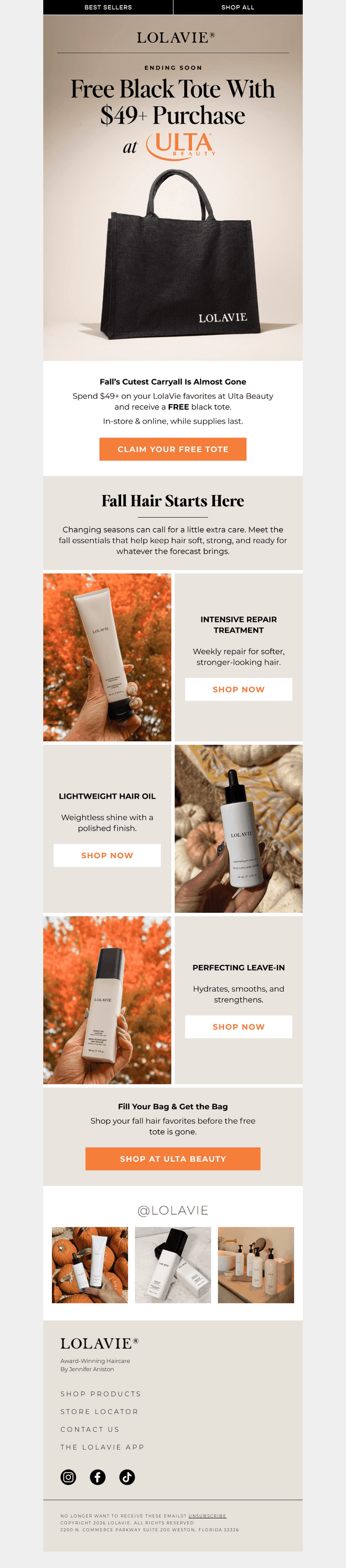 LolaVie email from Tue, Sep 29, 2026