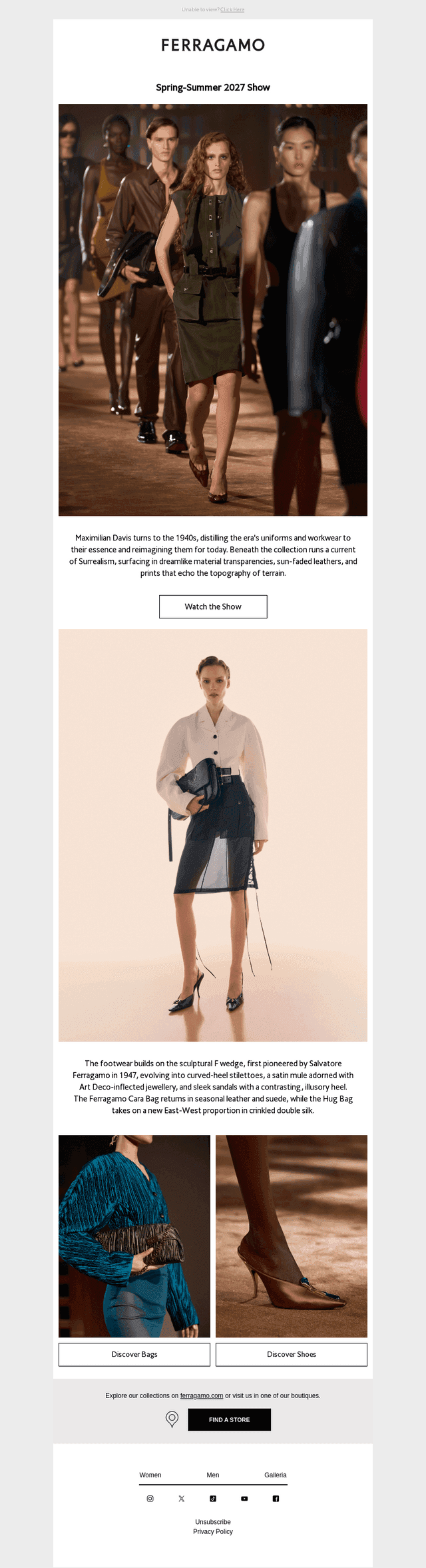 Salvatore Ferragamo email from Tue, Sep 29, 2026