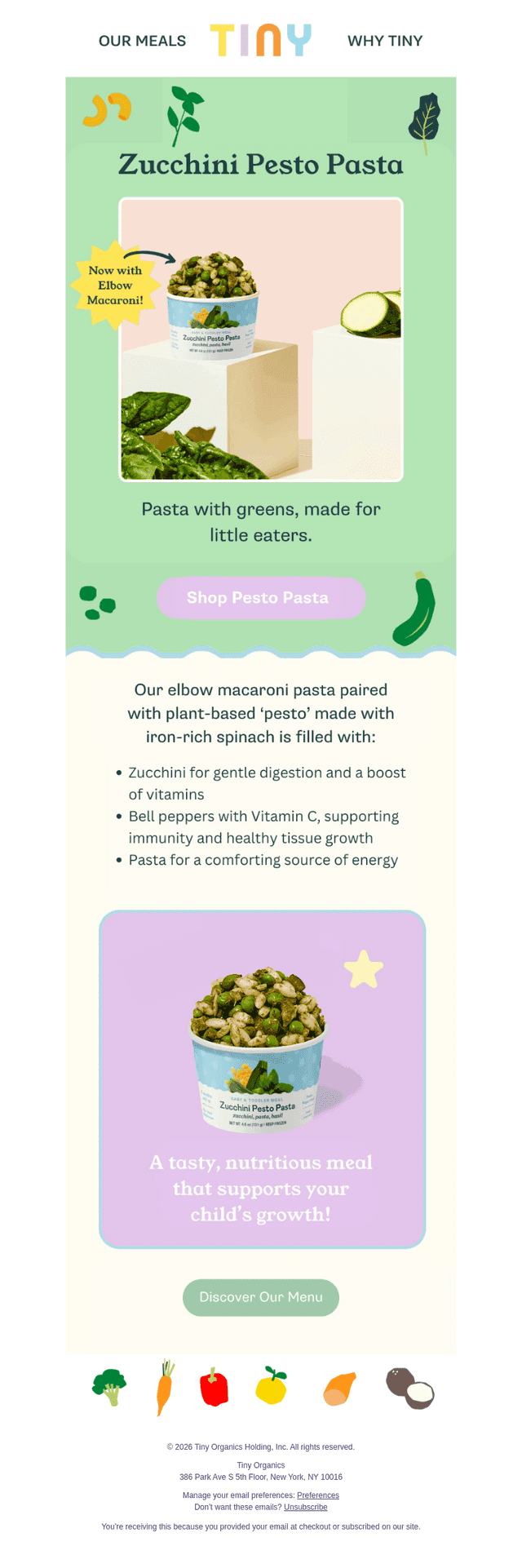 Tiny Organics email from Tue, Sep 29, 2026