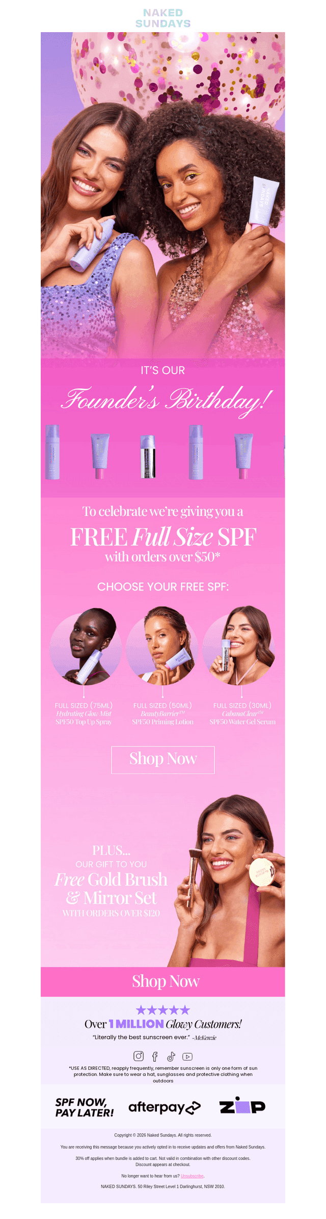FREE Full Size SPF Inside 🎈🎂
