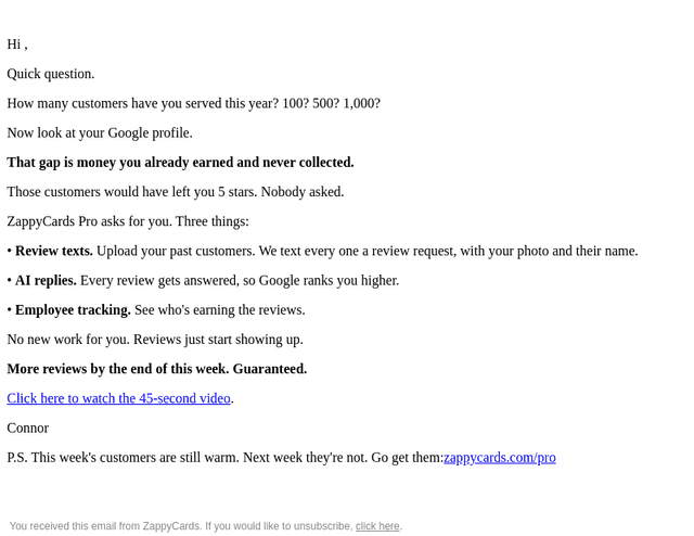 ZappyCards email from Wed, Sep 30, 2026