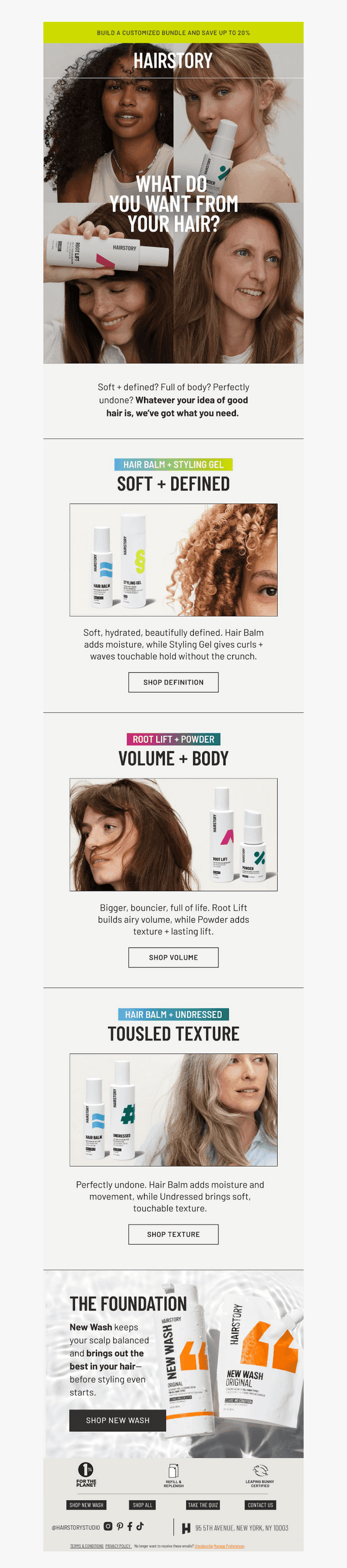 More volume? More definition? More texture?
