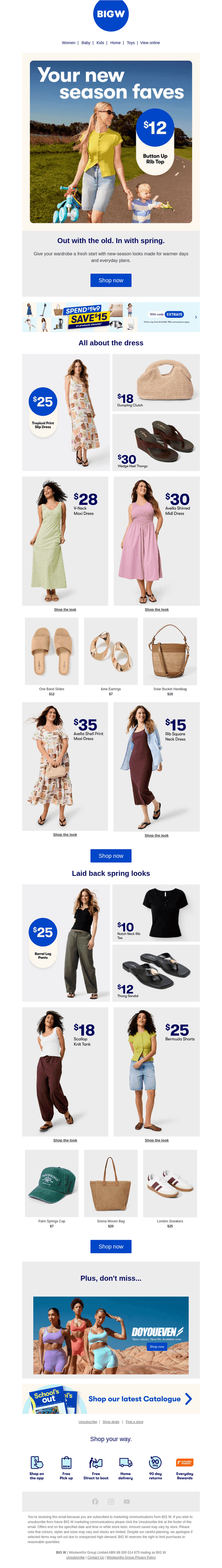 BIG W email from Wed, Sep 30, 2026