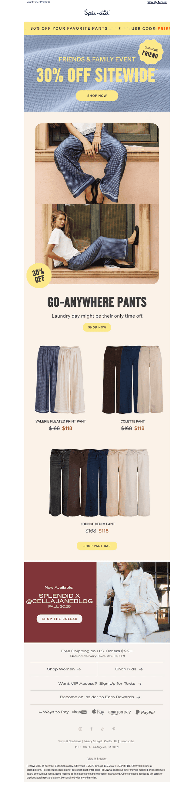 30% OFF the Pant Bar