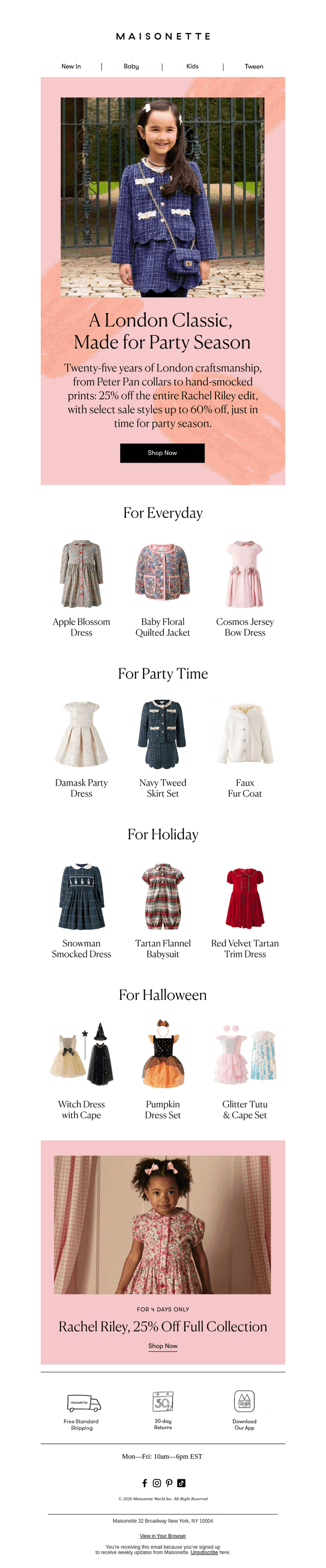 Maisonette email from Wed, Sep 30, 2026
