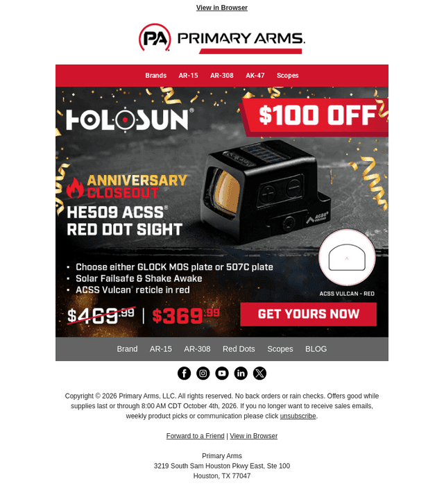 Primary email from Wed, Sep 30, 2026