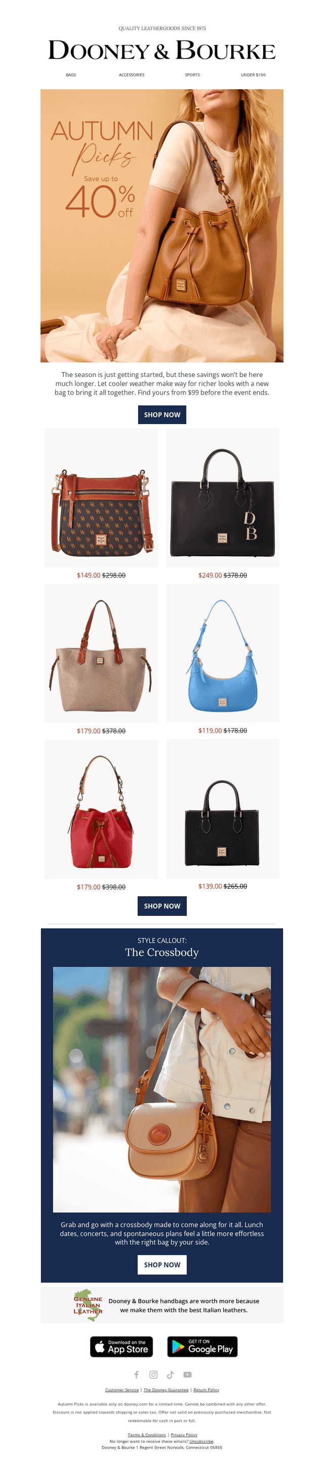 Dooney & Bourke email from Wed, Sep 30, 2026