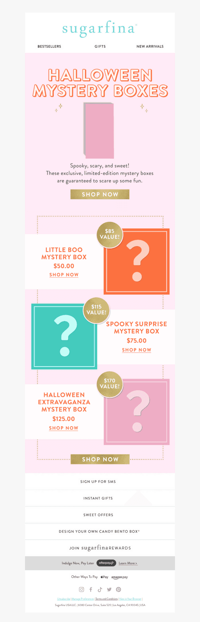 Sugarfina email from Wed, Sep 30, 2026