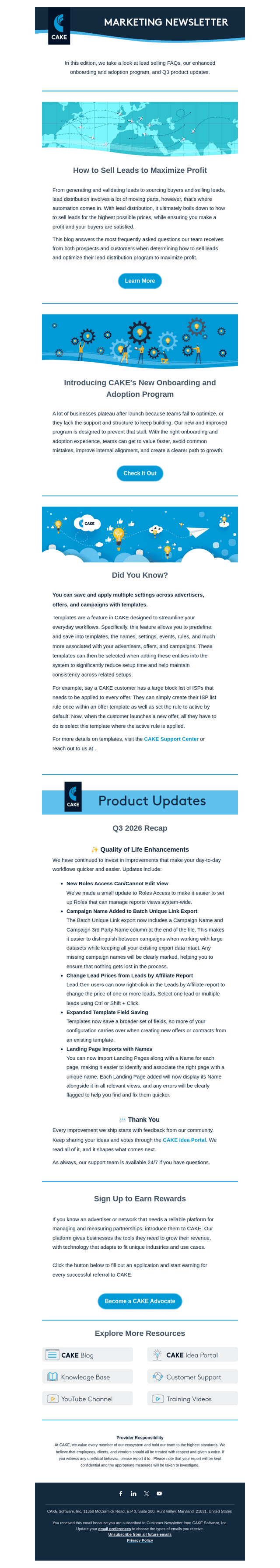CAKE email from Wed, Sep 30, 2026