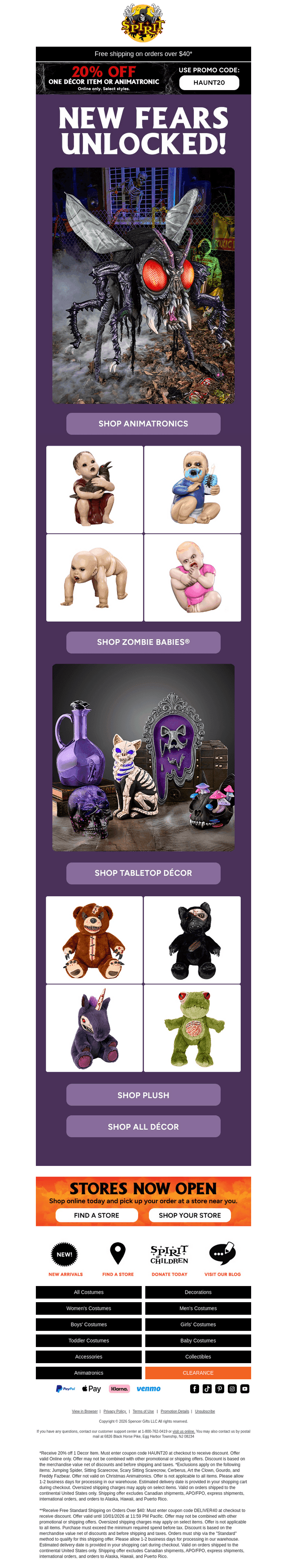 🎃 20% off 1 décor item online!