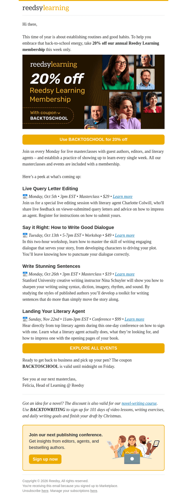 Tokened email from Wed, Sep 30, 2026