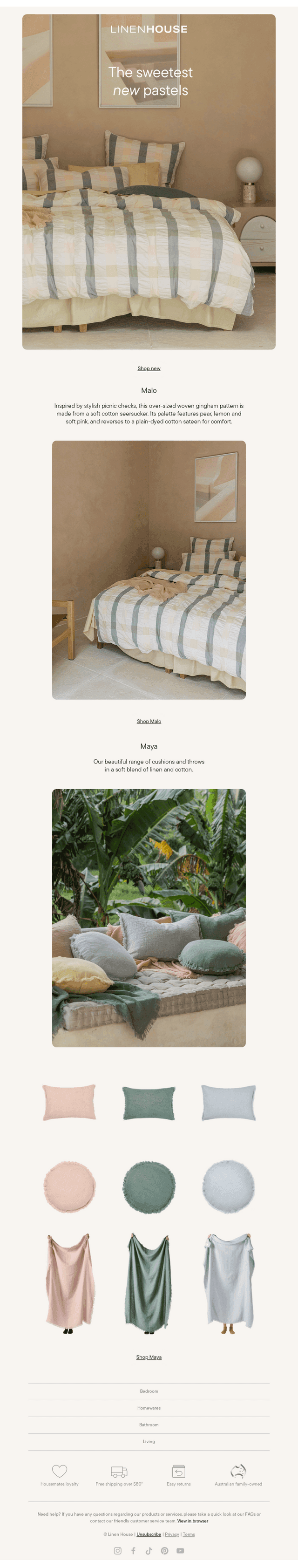 Linen House email from Thu, Oct 1, 2026