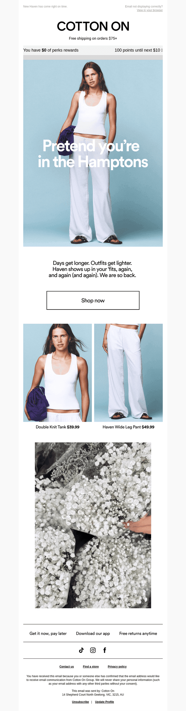 Cotton On email from Thu, Oct 1, 2026