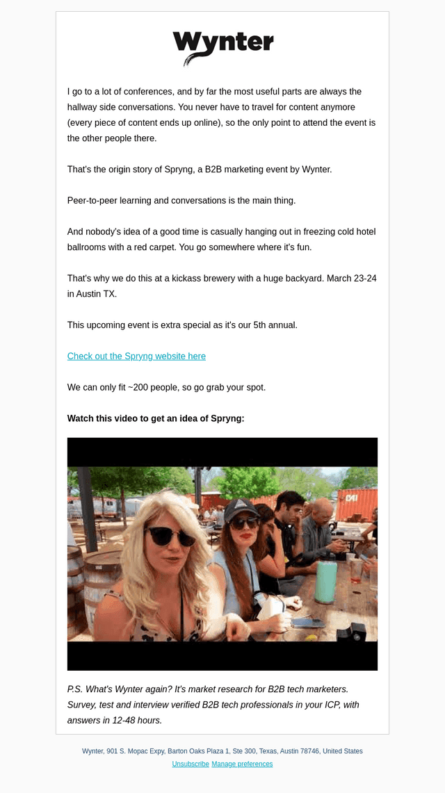 Wynter email from Thu, Oct 1, 2026